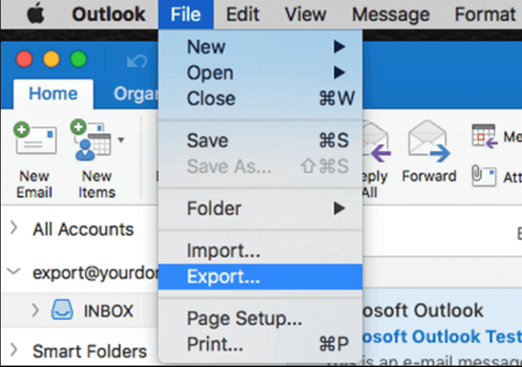 go to the export option in tools menu