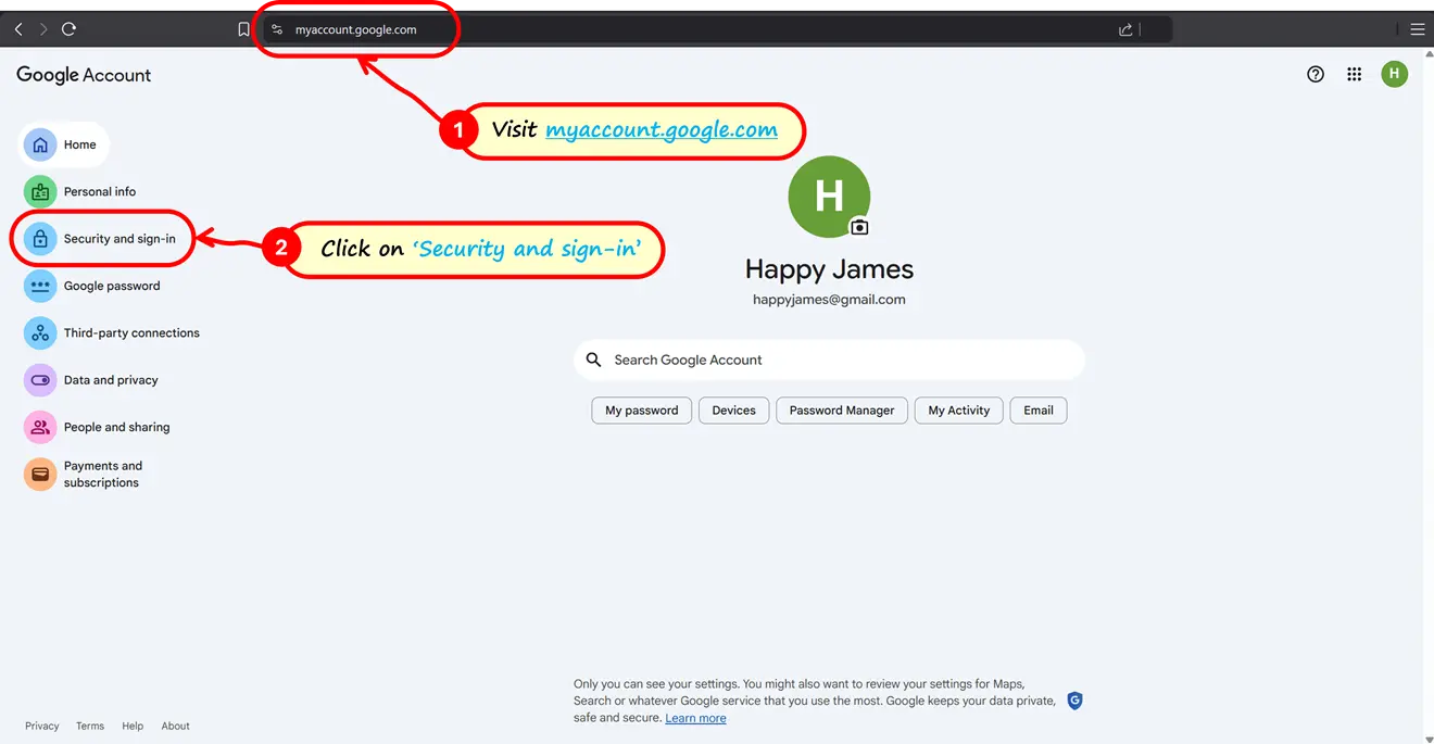 Google Account Sign In