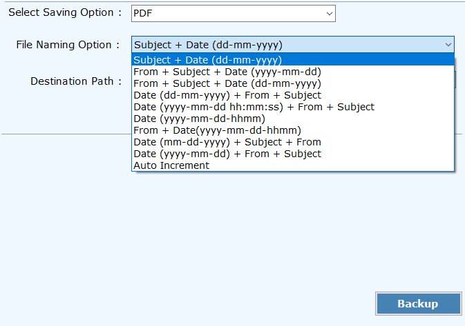 file naming options to rename mdaemon emails