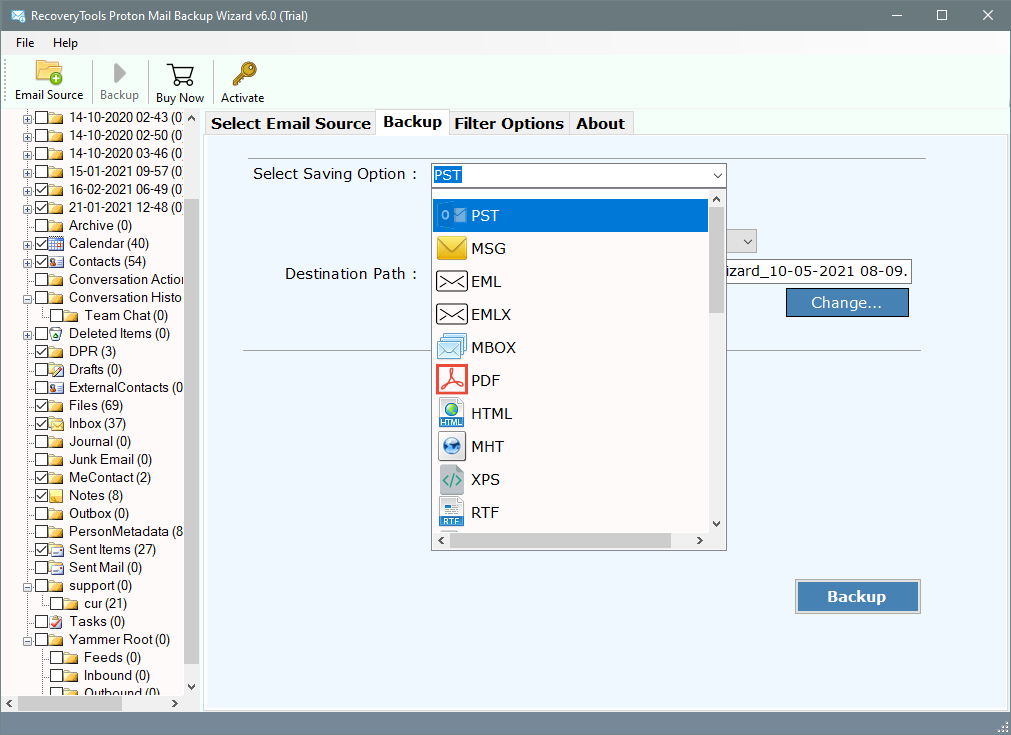 Protonmail to outlook