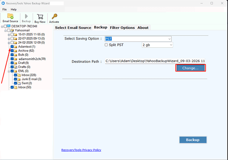 required email folders