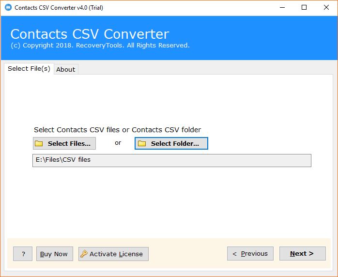 choose csv files