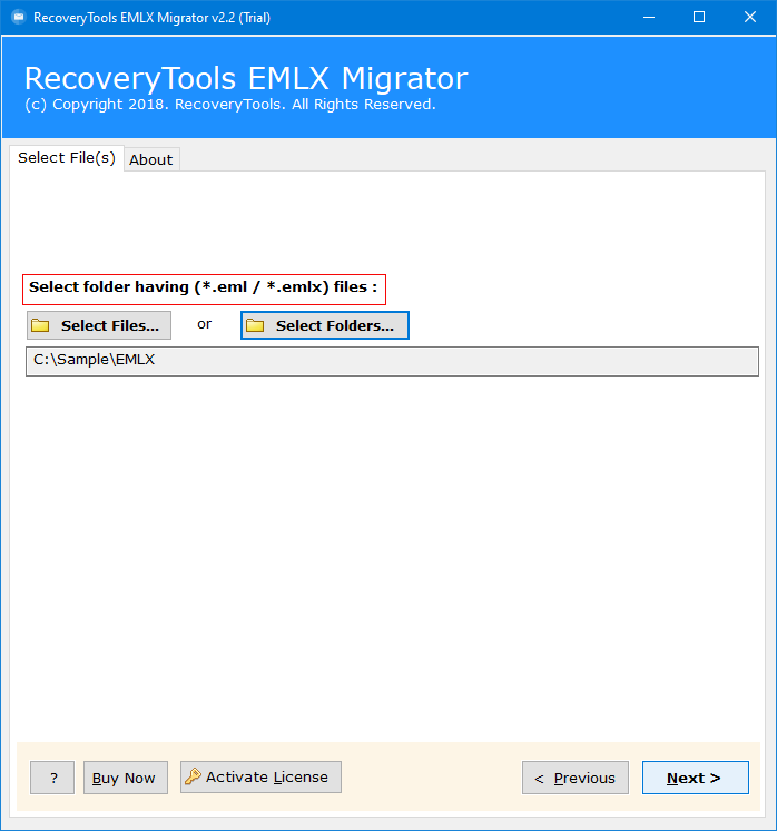 upload EML files