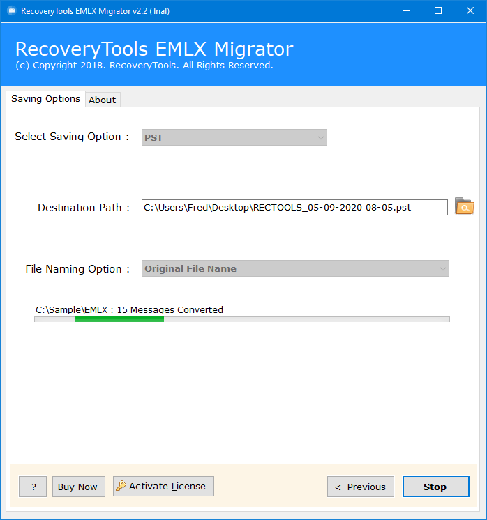 EMLをPSTに変換する