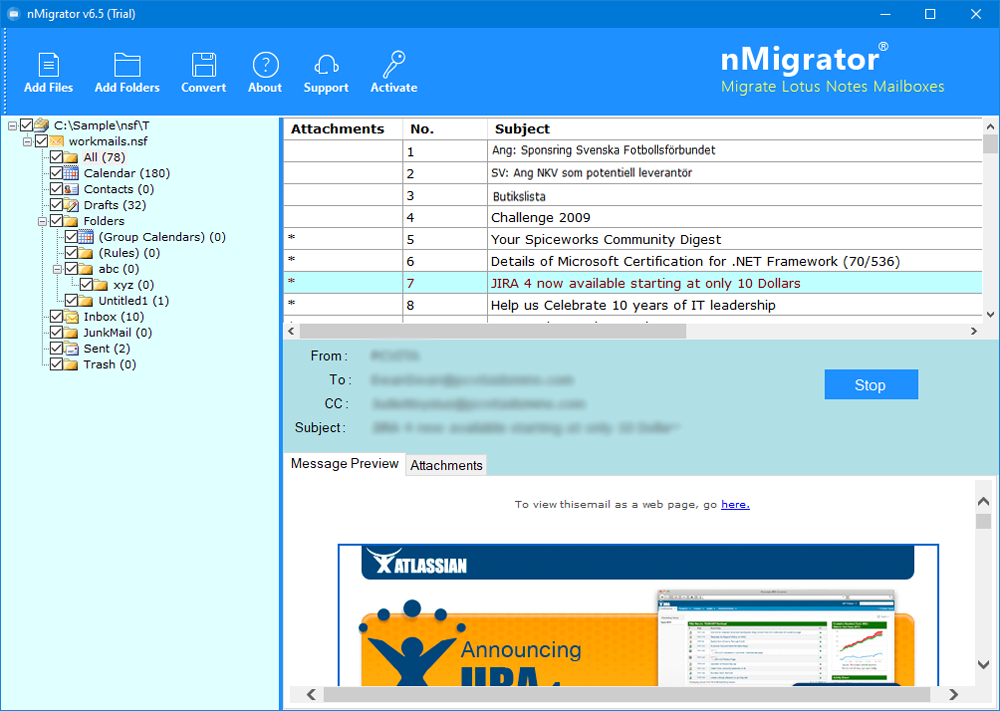 how to open lotus notes archive file