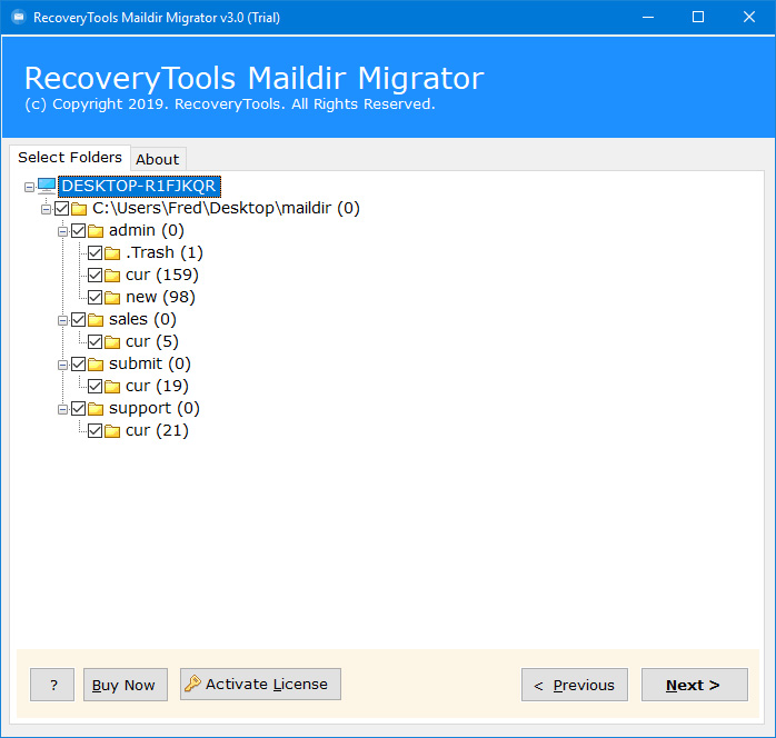 postfix export mailbox to pst