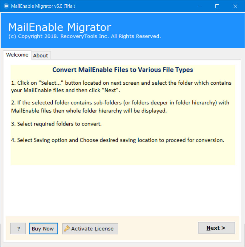 run mailenable to outlook converter