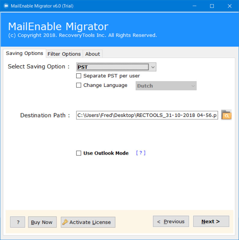 mailenable to pst converter