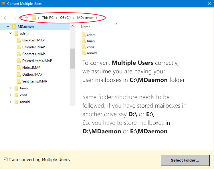 load multiple mdameon files