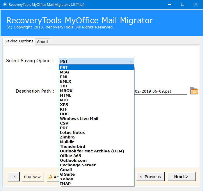 add myoffice mail converter