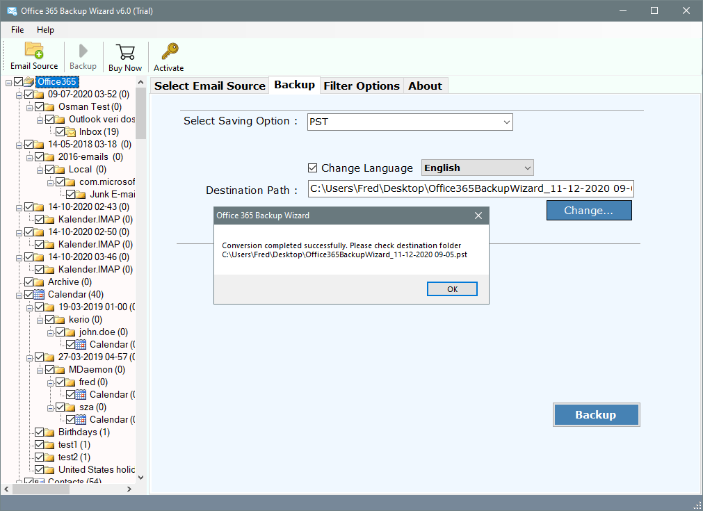 save emails from office 365 to hard drive