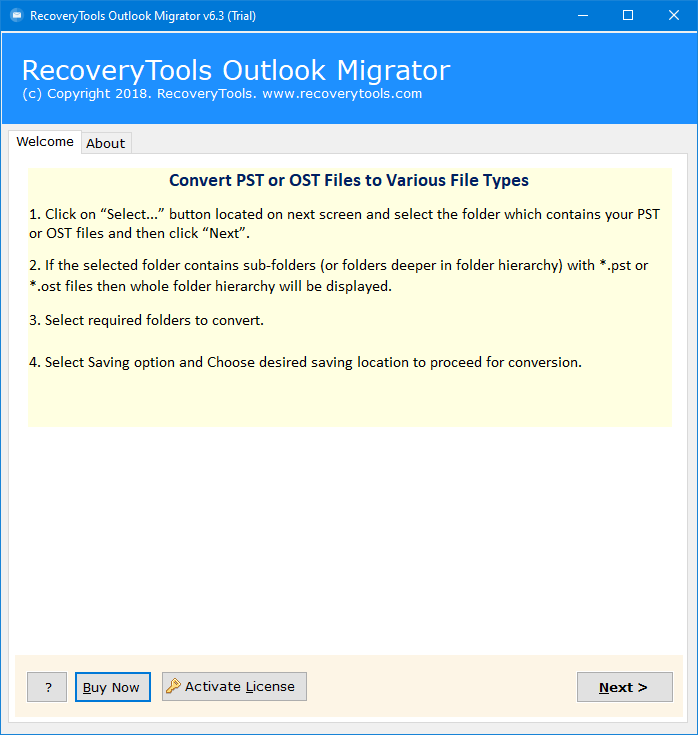 run outlook to vcard export tool