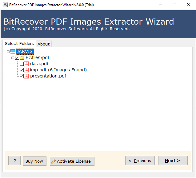choose pdf files to save images from pdf