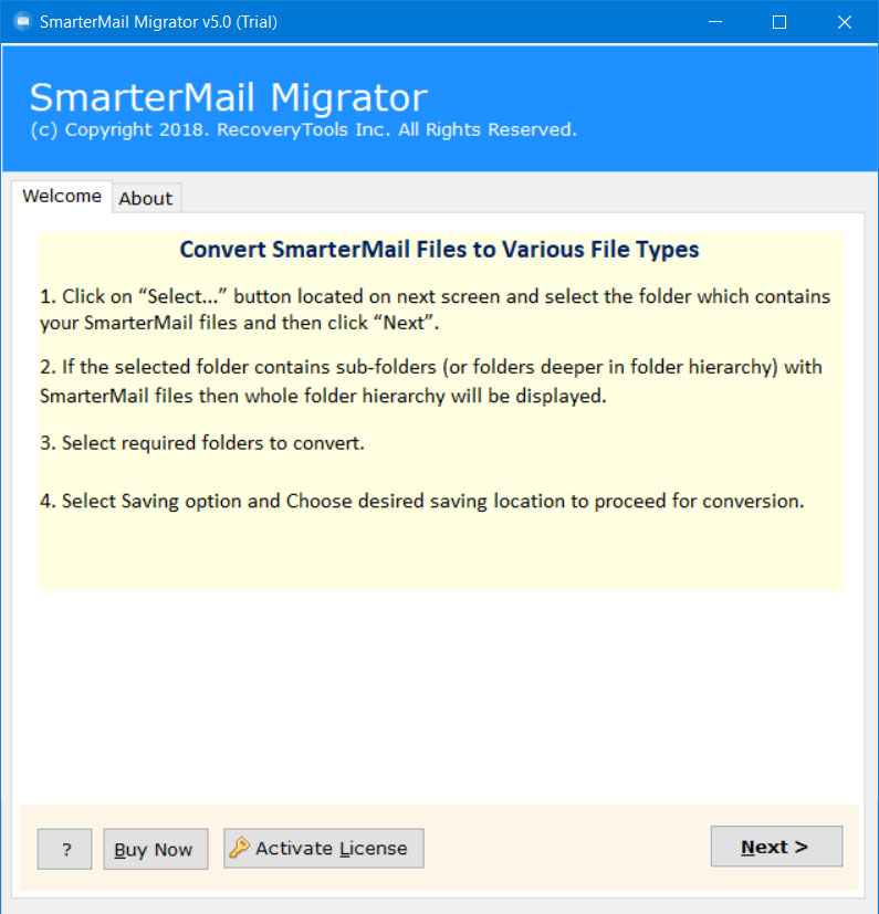 launch smartermail migrator