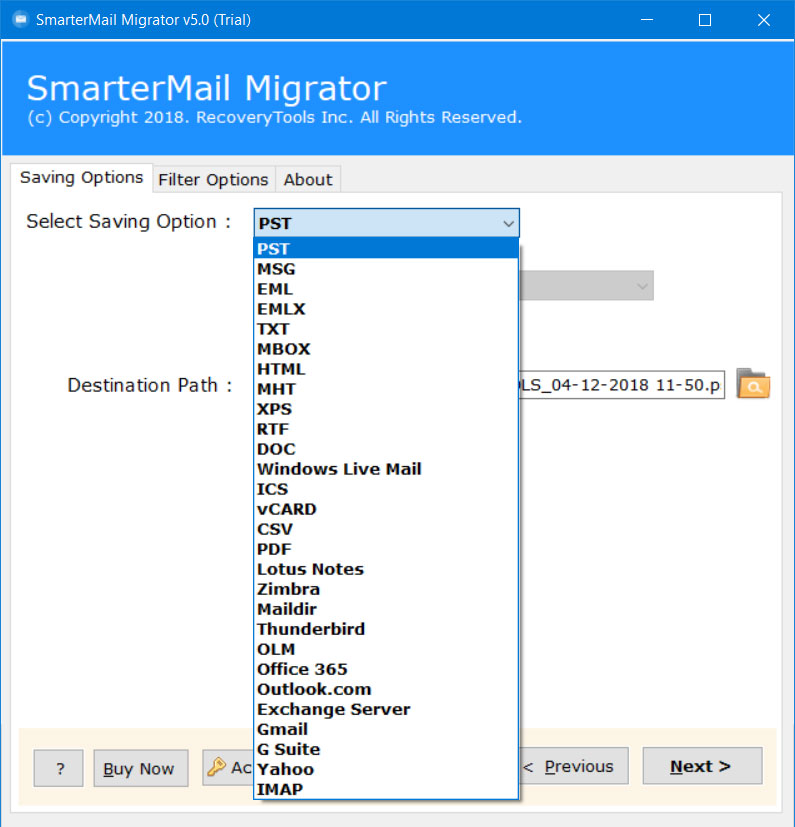 smartermail to outlook