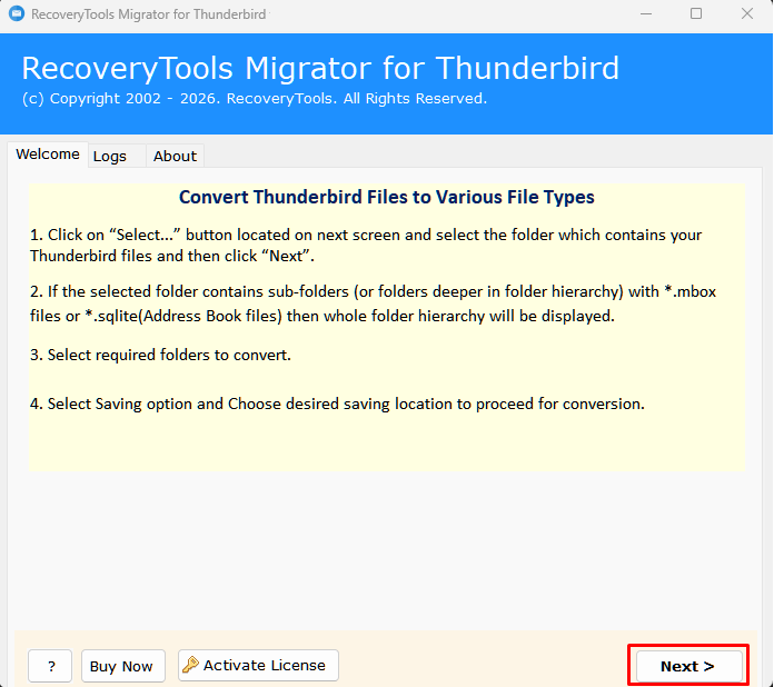 install to repair thunderbird index files
