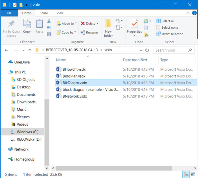 access resultant files