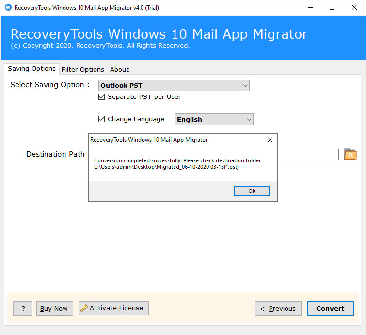 transfer email form old PC to New PC