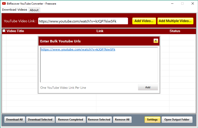 load multiple youtube urls