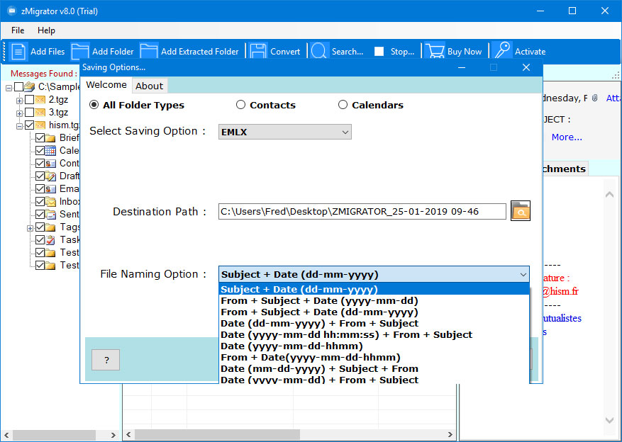 migration of zimbra to mac mail