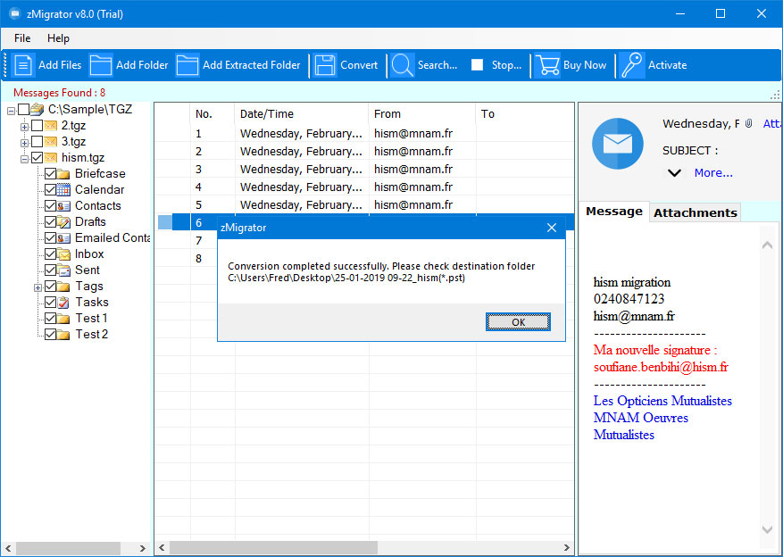 export zimbra to pst\