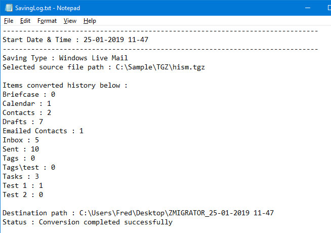 resultant zimbra to windows live mail mighration