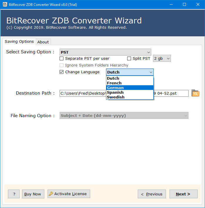 convert zimbra zdb files