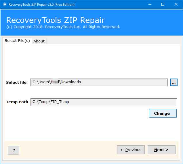 add zip recovery tool